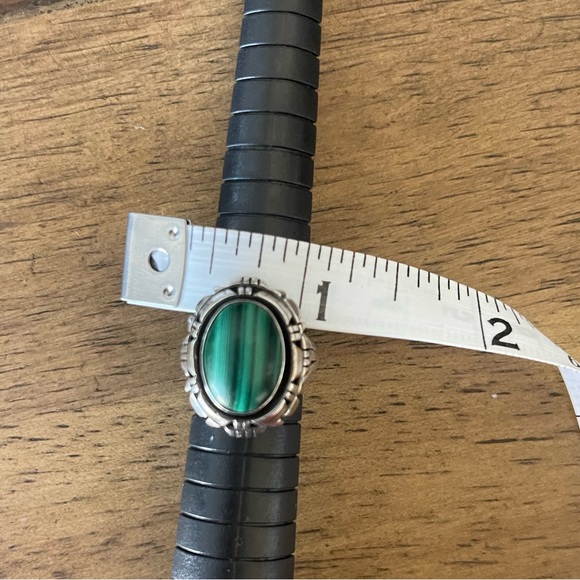 Malachite Sterling Silver Ring - Picture 6 of 7